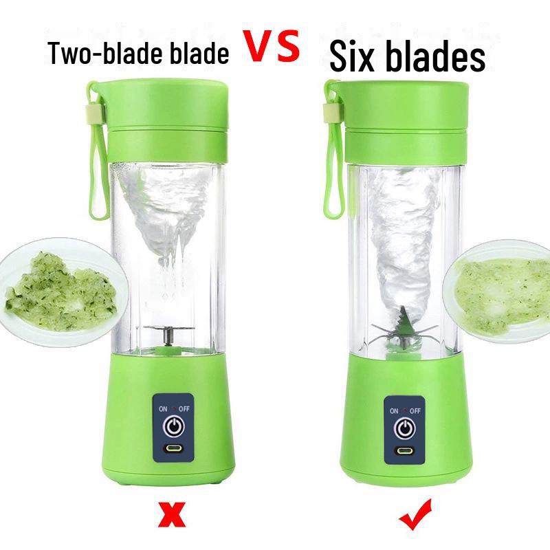 Portable 6-Blade Rechargeable Mini Electric Juicer Cup for Home