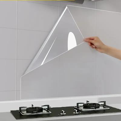 1 Roll Plastic Electrostatic Adhesion Wall Protective Film – Waterproof, Oil-Proof, Removable Film for Kitchen, Tile
