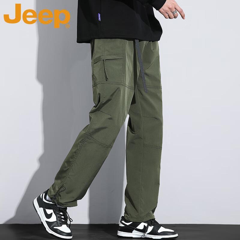 Jeep Men's Outdoor Windproof Loose Straight Leg Casual Cargo Pants