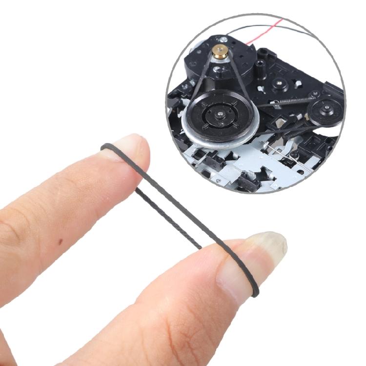 Pack Of 50 Cassette Tape Drive Belt Assortment Recorder Rubber Belts 1.2mm Width For Recorder Maintenance 30-40mm Fold