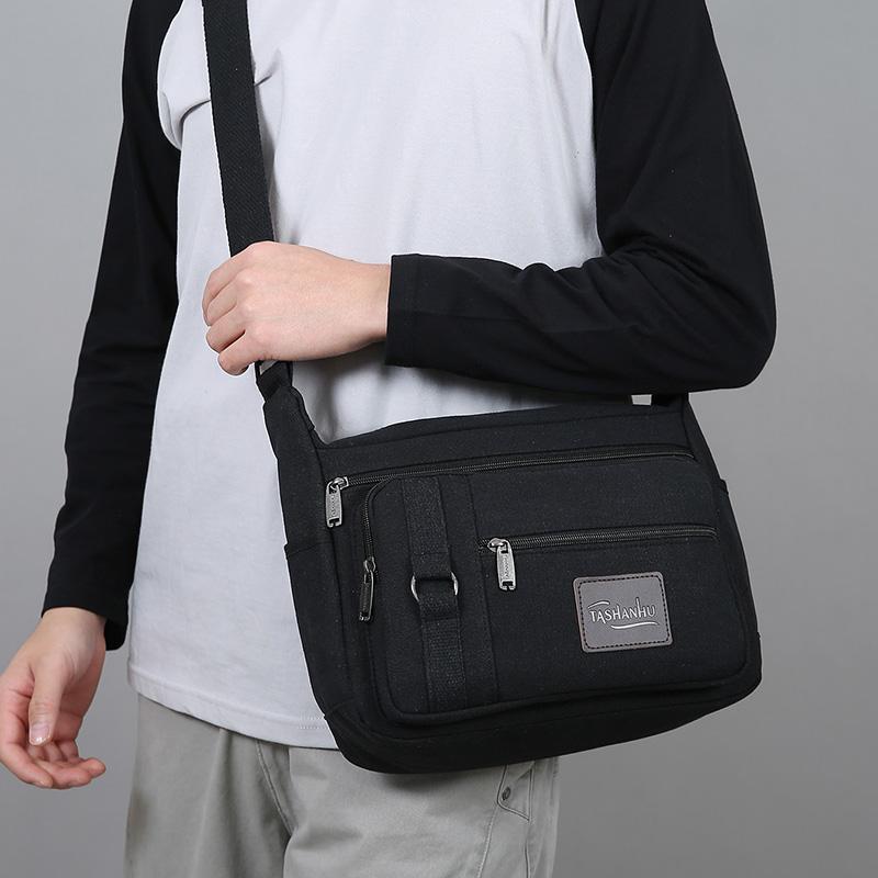 Durable Canvas Crossbody Bag with Multiple Pockets – Stylish & Practical Shoulder Bag for Men and Women