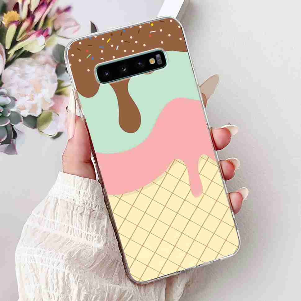For Samsung Galaxy S10+ Case Fashion Design Soft Silicone TPU Back Cover For Samsung s10+ S10 Plus Butterfly Rose Phone Shell