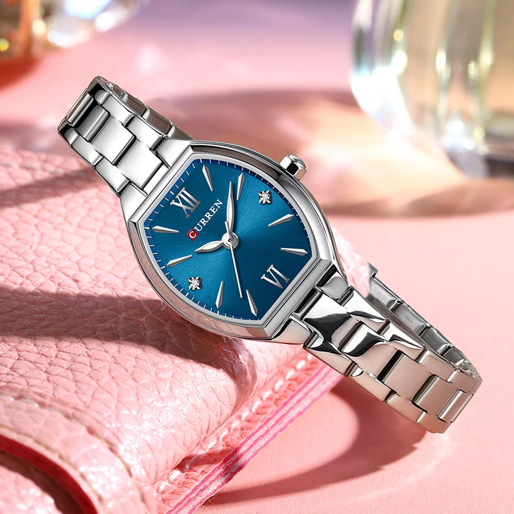 CURREN 9112 Women's Quartz Waterproof Steel Band Watch - Casual and Simple Design