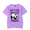 Men's T-shirt Just A Girl Who Loves Pandas Graphic Tee Shirt Funny Animal Tshirts Men Short Sleeve T Shirt Cartoon Panda Top Y2k
