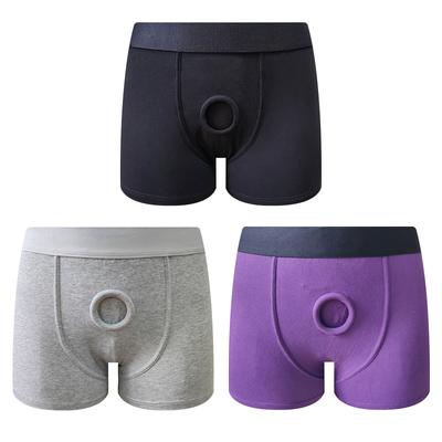 Dames Holle Boxer Onderbroeken Elastische Taille Slipjes met O-Ring Lingerie