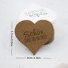 100pcs In Stock Hanging Tag German Heart Thank You Valentine's Day Kraft Paper Heart Tag Label Gift