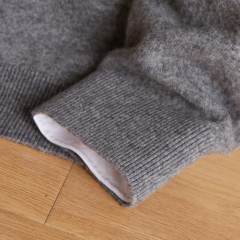 Hengyuanxiang Men's Wool & Cashmere Blend Round Neck Sweater