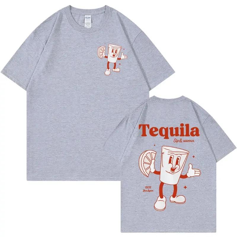 Lustiges Geschenk für Tequila-Liebhaber T-Shirt Herren Retro Inspiriert Getränk Cocktail Meme T-Shirts Mode Ästhetische T-Shirts Kurzarm