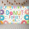 Farewell Event Backdrop Donut Themed Sweet Celebration Banner Dessert Party Banner Festive Pattern Donut Theme Banner