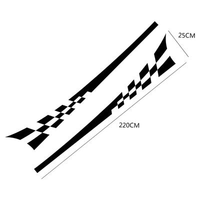 2 Piezas DIY Calcomanías de Rayas para Carrocería de Coche en Ambos Lados Pegatinas para Puertas de Automóvil Productos para Automóviles Película de Vinilo para Carrocería Accesorios para Coche