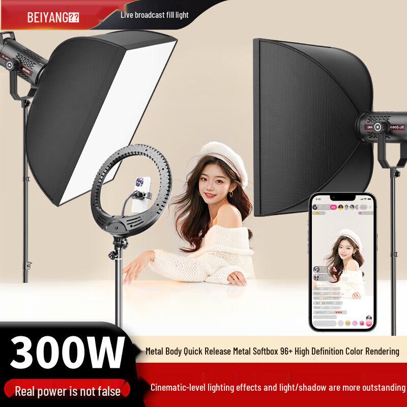 Beiyang SL300III 300W Bi-Color COB LED Video Light Kit