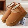 Shoes women's new snow boots cotton shoes piled thickened cotton boots one pedal medium boots thick-soled women's boots