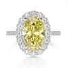 Gica Gema Anéis de diamante de alto carbono 925 prata esterlina 8*12mm 3 cores oval pedra preciosa design exclusivo romântico fino joias de dedo presentes de festa de casamento