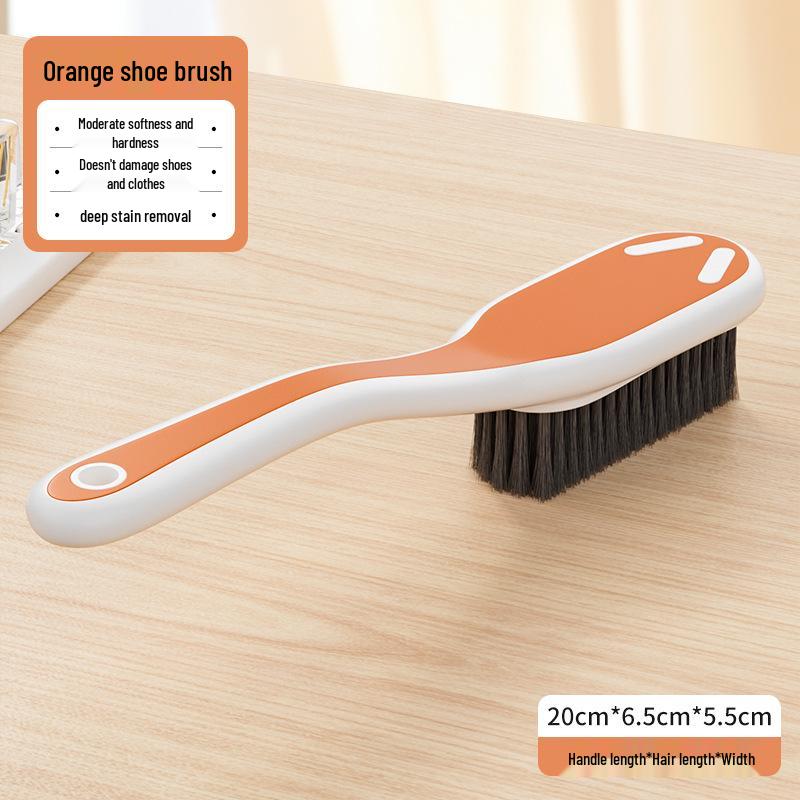 Shoe & Clothing Cleaning Brush - Long Handle, Soft Bristles, Multi-Functional, Gentle on Shoes & Clothes