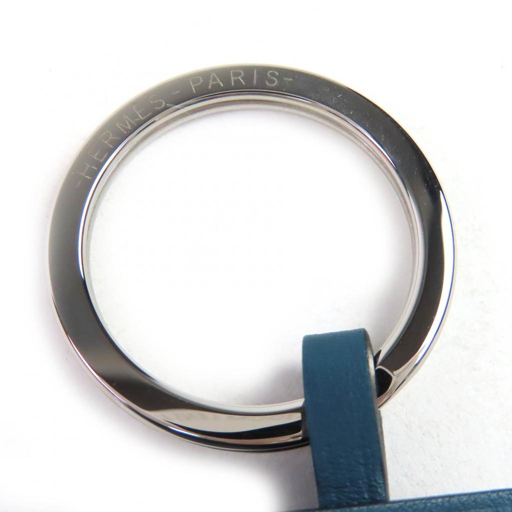 Pristine HERMES Bag charm Years Gift Key Clochette Navy system leather Women Used