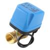 Electric Ball Valve 2‑Way 3‑Wire 2‑Control IP54 Protection Synchronous Motor Blue AC220V