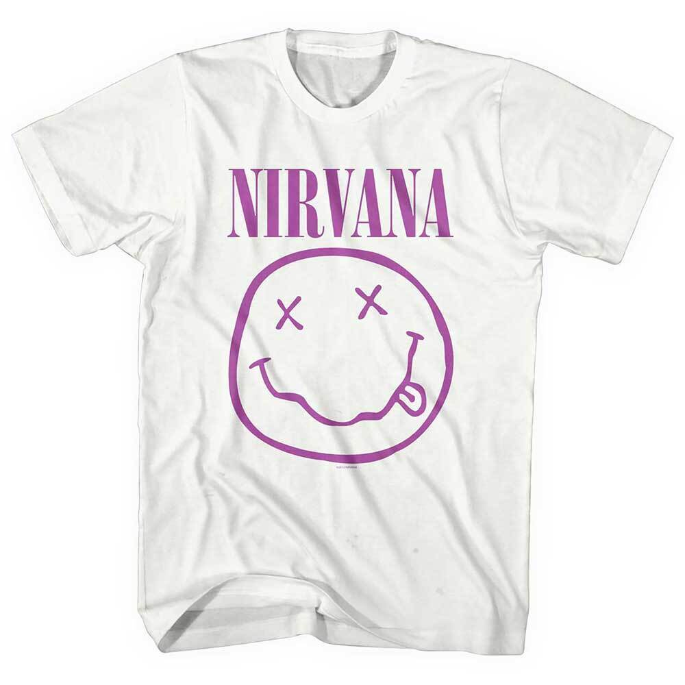 

Белая футболка Nirvana Purple Smile унисекс S