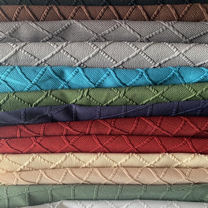 Seat Cover Office Household Hotel Elastic Jacquard Plaid Protective Cover Solid Color Thickened Chair Cover