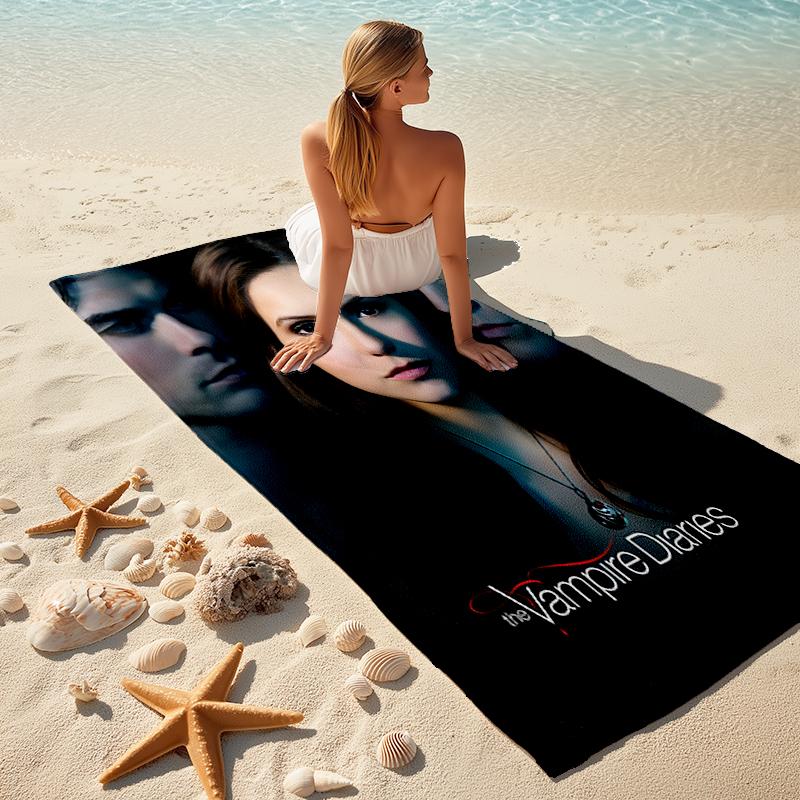 1pc The Vampire Diaries3 Beach Towel, Comfortable and Thick, and Swimming/Bath/Picnic/Camping Towel, Suitable for Seaside Beaches