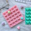 Three-Dimensional Heart-Shaped Chocolate Silicone Mold Ice Grid Mold Mousse Soft Candy Baking Mold Pudding Mold