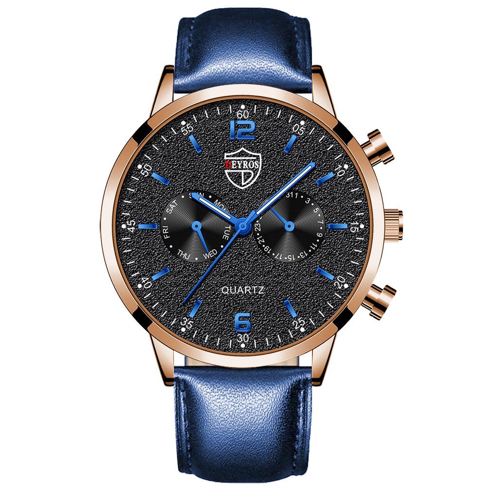 Fashion Men'S Watch Belt Quartz Watch Calendar Watch