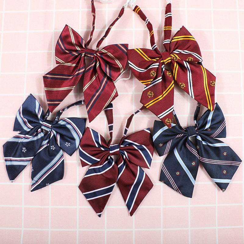 Jk Japanese Plaid Korean Version Of Collar Flower Graduate Female Collar Flower College Wind Streamer Jk Bow Shirt Accessories Sailor Suit
