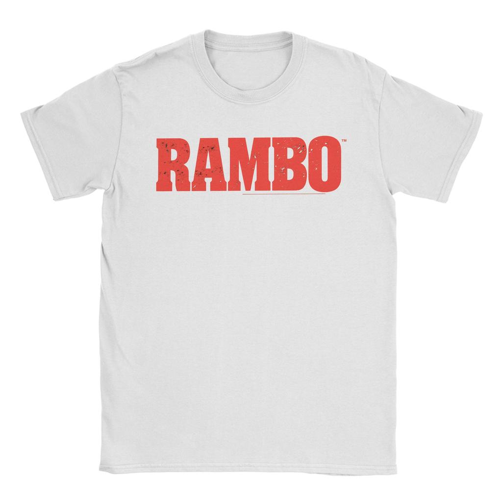 John Rambos Logo T Shirt Beach  Y2K Fun TShirts Pure Cotton Trending Tee Shirt For Mens Design Clothes