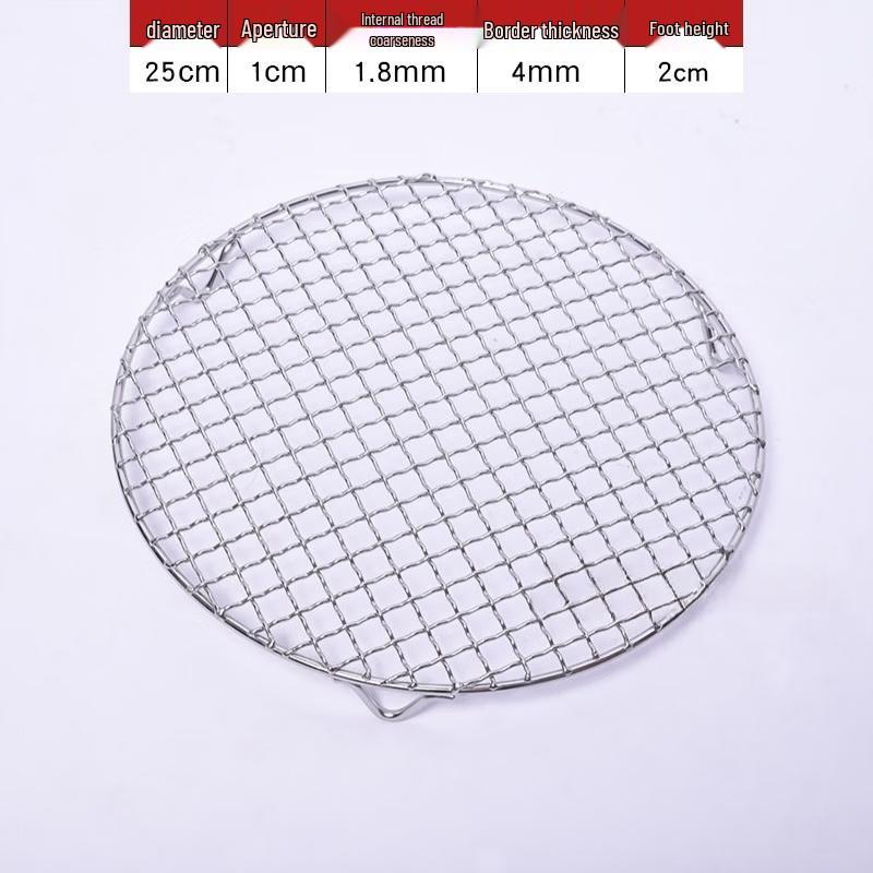 Kashicong Stainless Steel Round Grill Net with Legs