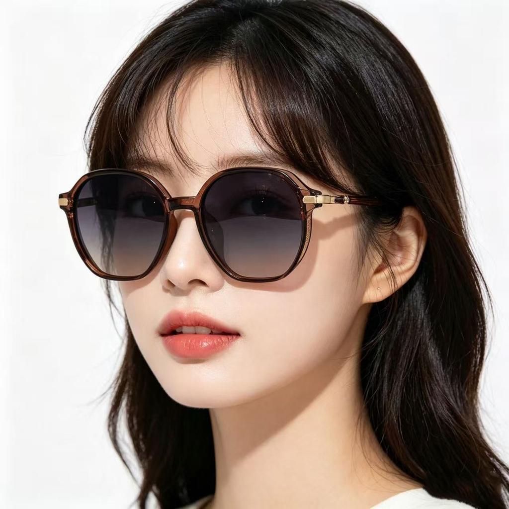ins wind ultra-light small frame sunglasses women's high-end sense UV protection big face thin trend sunglasses