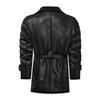 European and American medium and long fur integrated machine leather jacket jacket men's casual imitation leather jacket trend