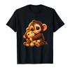Mona Macaco Puñetazo Meme Peluche Mono Lindo Llamado Puñetazo Camiseta Para Hombres Mujeres 100% Algodón Camisetas Tops de Manga Corta 022...