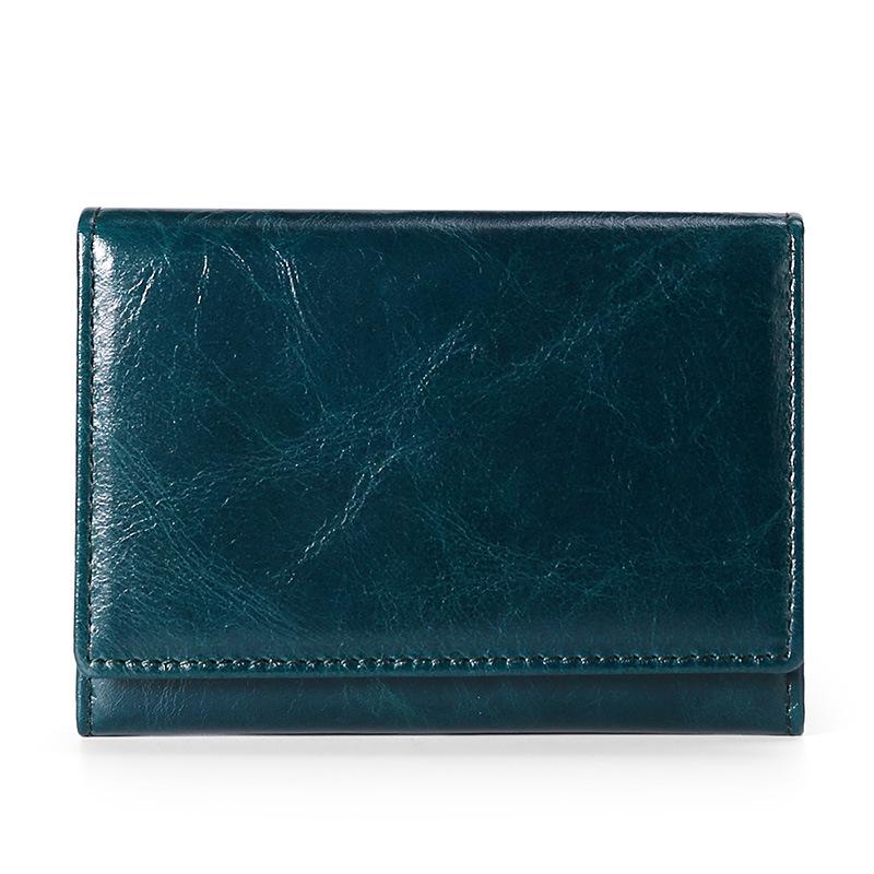 RFID-Diebstahlschutz-Kartenhalter aus gewachstem Rindsleder – Retro-Multifunktionsdesign