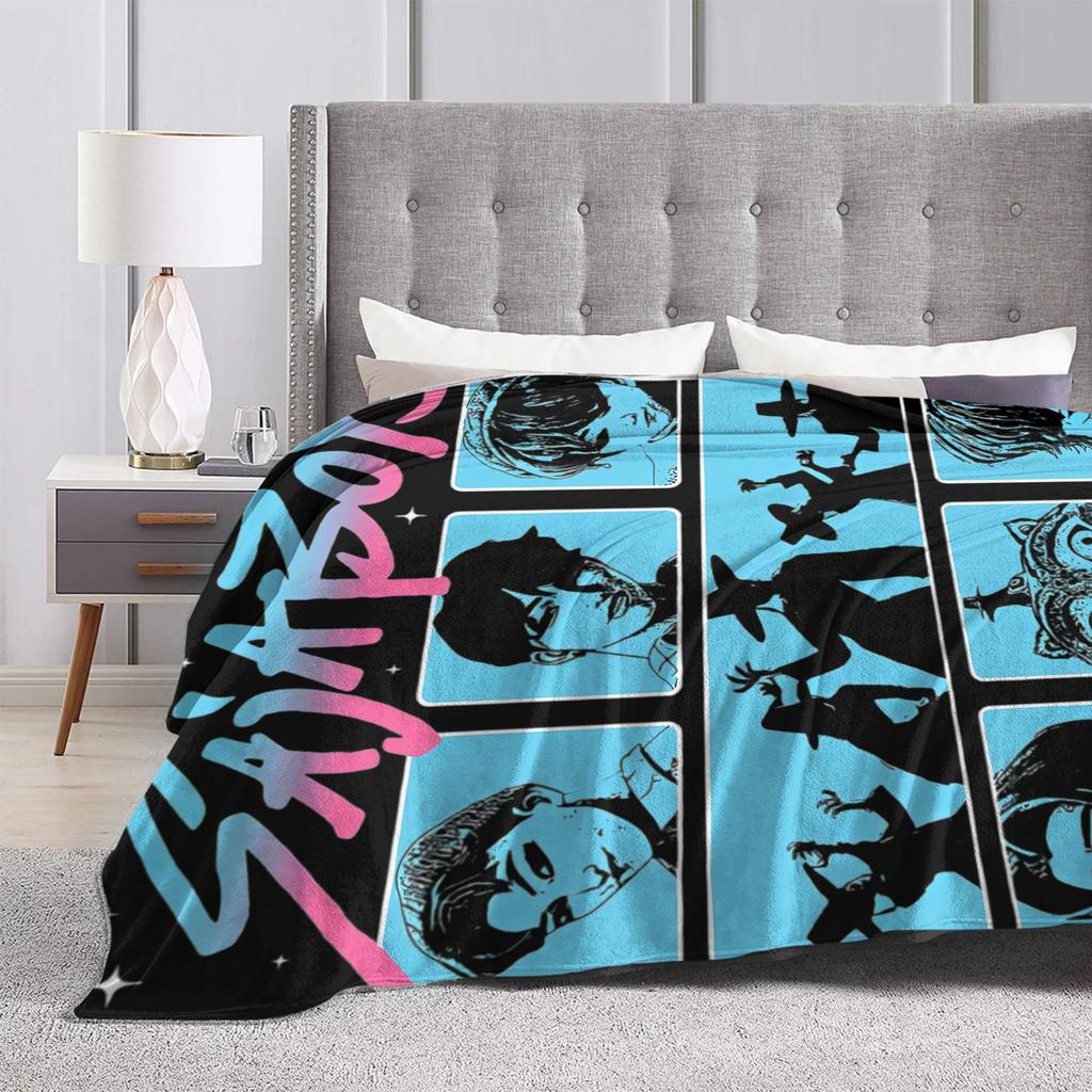 Saja Boyband Kpop Dämonenjäger Decke Weich Warm Neuheit Plüsch Überwurfdecke Für Kinder Draußen Flanell Bettdecke Bettbezug
