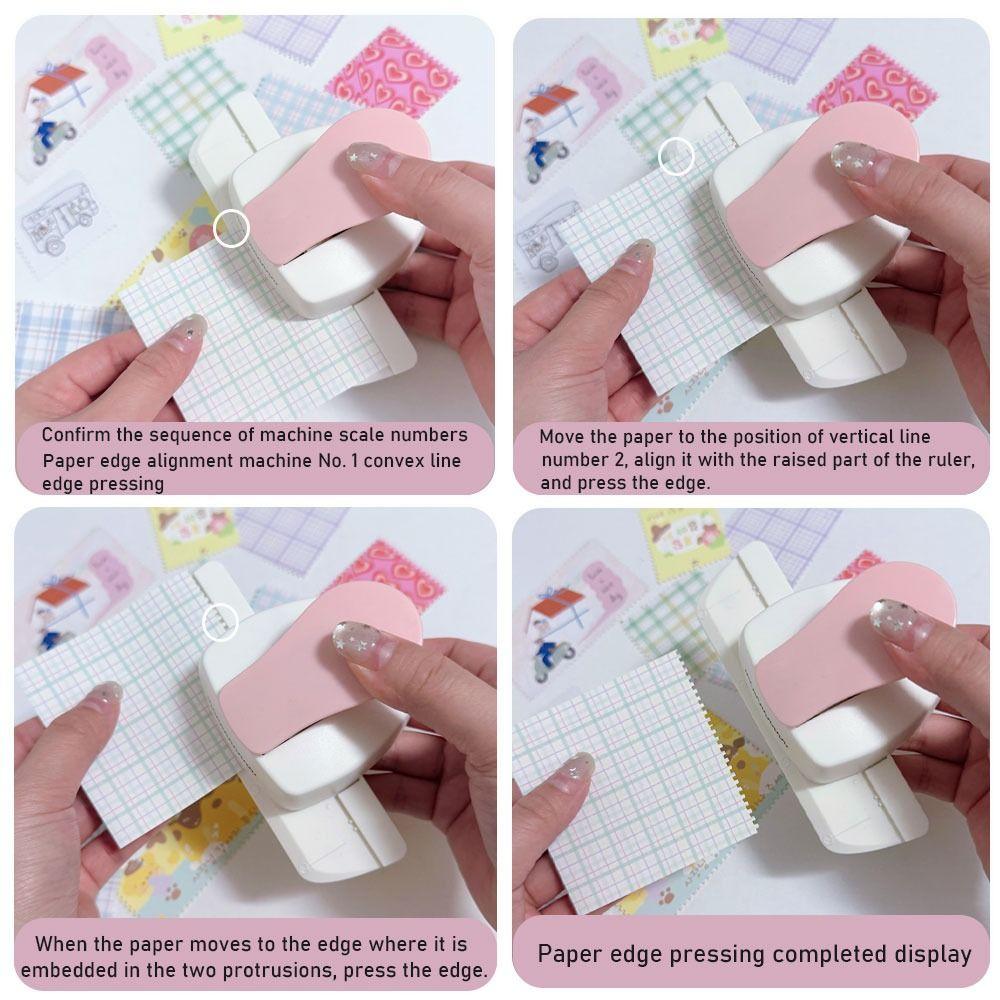 Manual Postage Stamp Punch Embossing Labor-saving Stamp Border Punch DIY Paper Edge Embossing Tool