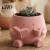 Decorative Mini Planter Flowerpot Ornaments 3D Printing Cute Desktop Plant Holder Small Durable PLA Home Decoration for Succulent Plants Outdoor