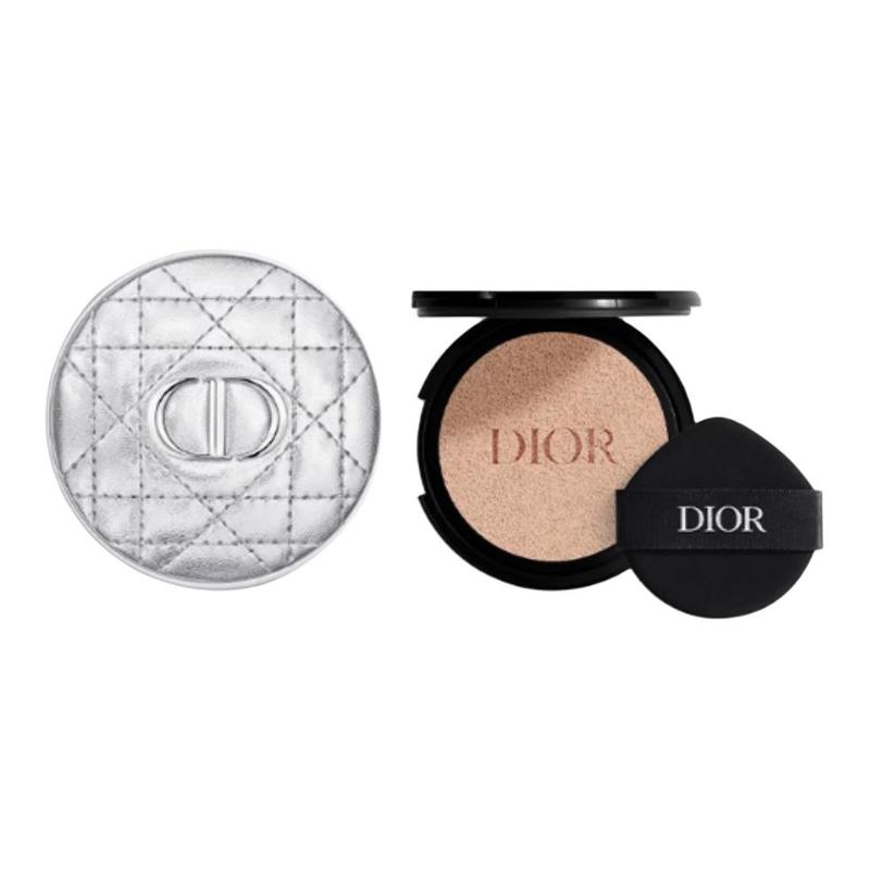 

DIOR Cushion Two-piece set: Retro Silver Plaid Air Cushion Shell + Gelatin Long-lasting Soft Mist Matte Air Cushion Core #1N 13g срібний