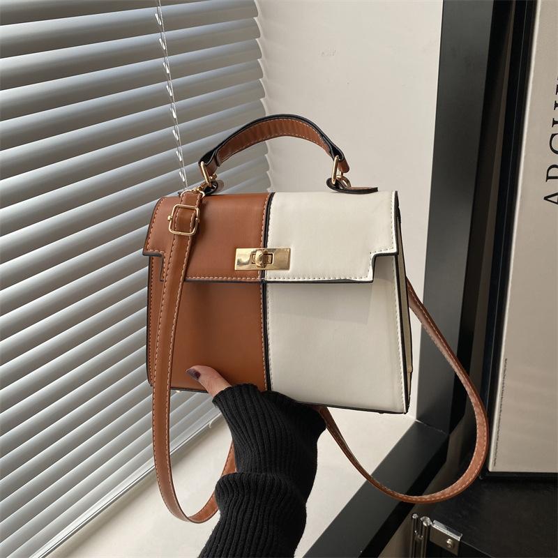 Simple Portable Contrasting Color Niche Design Spring New Trend Fashion Shoulder Bag Personalized Messenger Bag