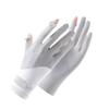 Summer Ice Silk Sunscreen Gloves for Women's Outdoor Driving and Riding Non Slip Touch Screen Flip Elastic Breathable Long Finger Thin Style
