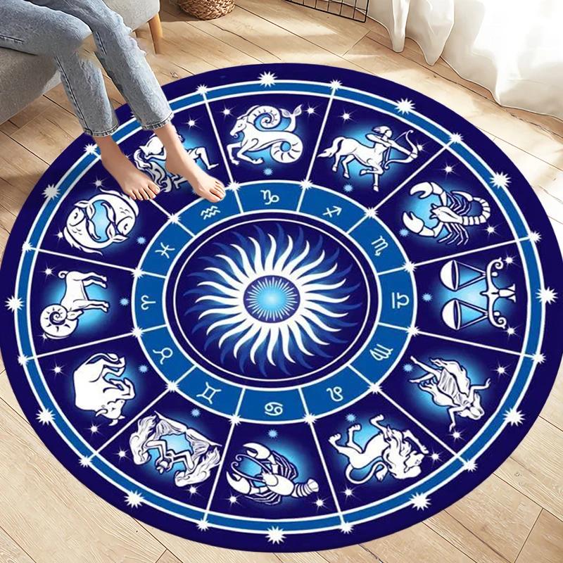 Fashion Magic Cartoon Puerto Round Rug Children's Room Magic Play Non-slip Washable Carpet for Children's Birthday Gift Carpet