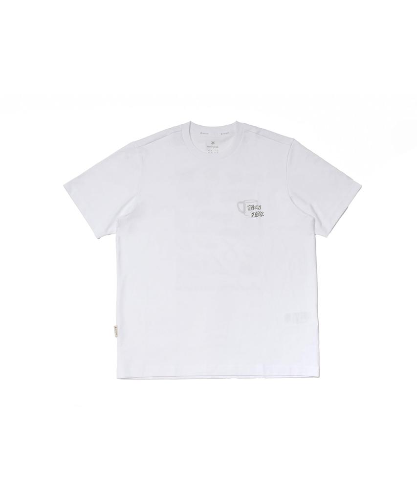 Snow Peak Aerocool G Men's Short Sleeve T-Shirt, Size L, White