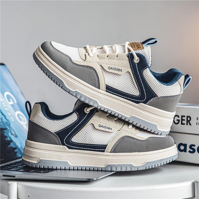 

Мужские кроссовки, вентилируемые мокасины, спортивная и досуговая обувь для мужчин, износостойкая, модная, для скейтбординга, толстая подошва, универсальная, новая 44