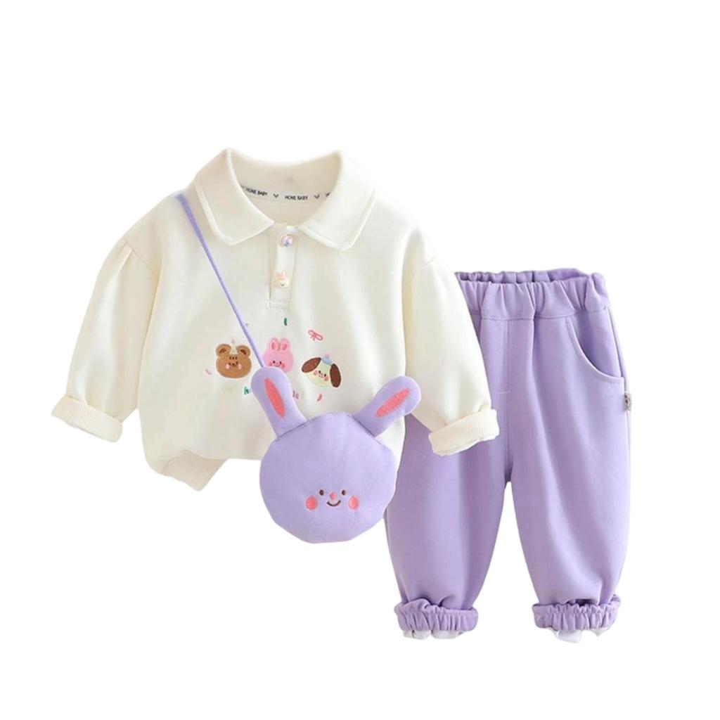 Uformelt langermet sett for barn, komfortable hverdagsantrekk