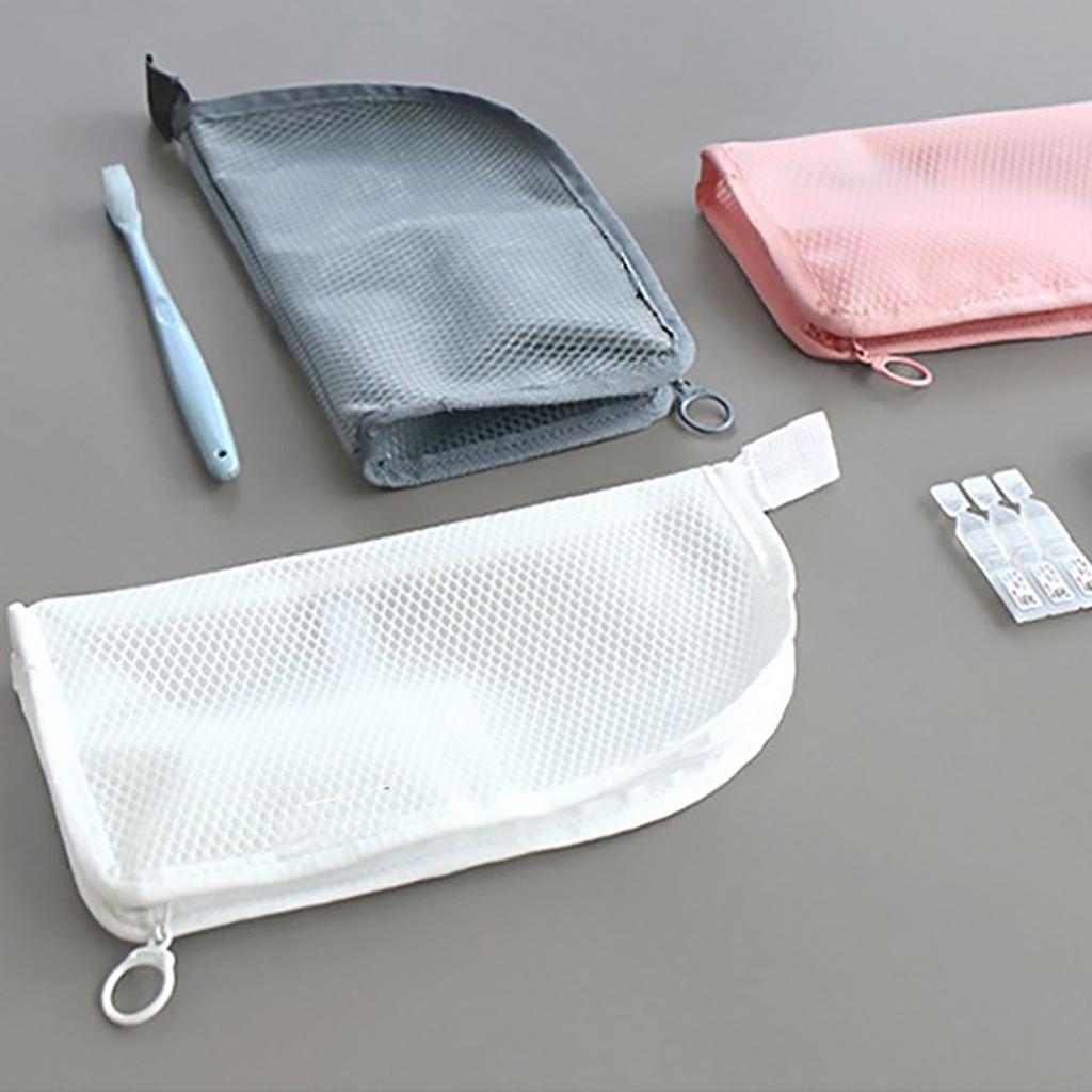 Portable Vertical Cosmetic Bag Women EVA Mesh Storage Bag Large Capacity Pen Cosmetic Toothbrush Organizer Holder Wash Pouch