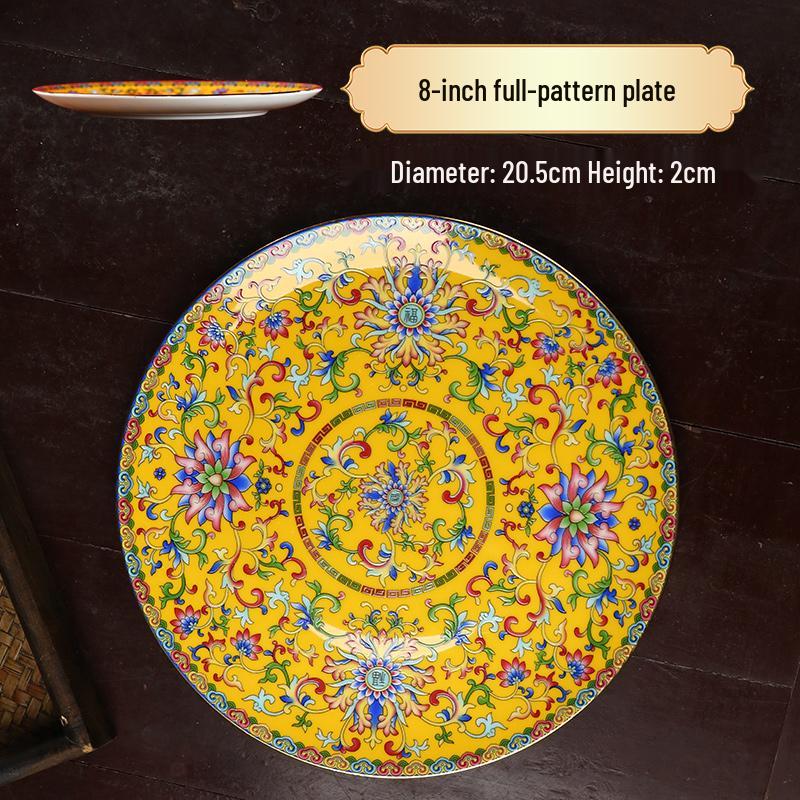 Ceramic Chinese Style Rice and Noodle Bowl Set with Enamel Color