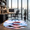 The Smurfs Printed Round Rug Carpet Chair Rug Area Rug Entryway Doormats,for Office Chair Living Room Bedroom Kitchen Room.