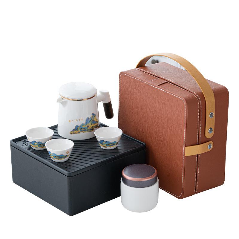 Outdoor Kung Fu Tea Set Business Gift Travel Tea Set Portable Tea Pot High-end Gift Box Gift