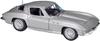 Maisto 1965 Chevrolet Corvette Silver Scale Special Edition Model with Display Opening and Working Classic Vintage Car 1/18 Base, Doors, Suspension,
