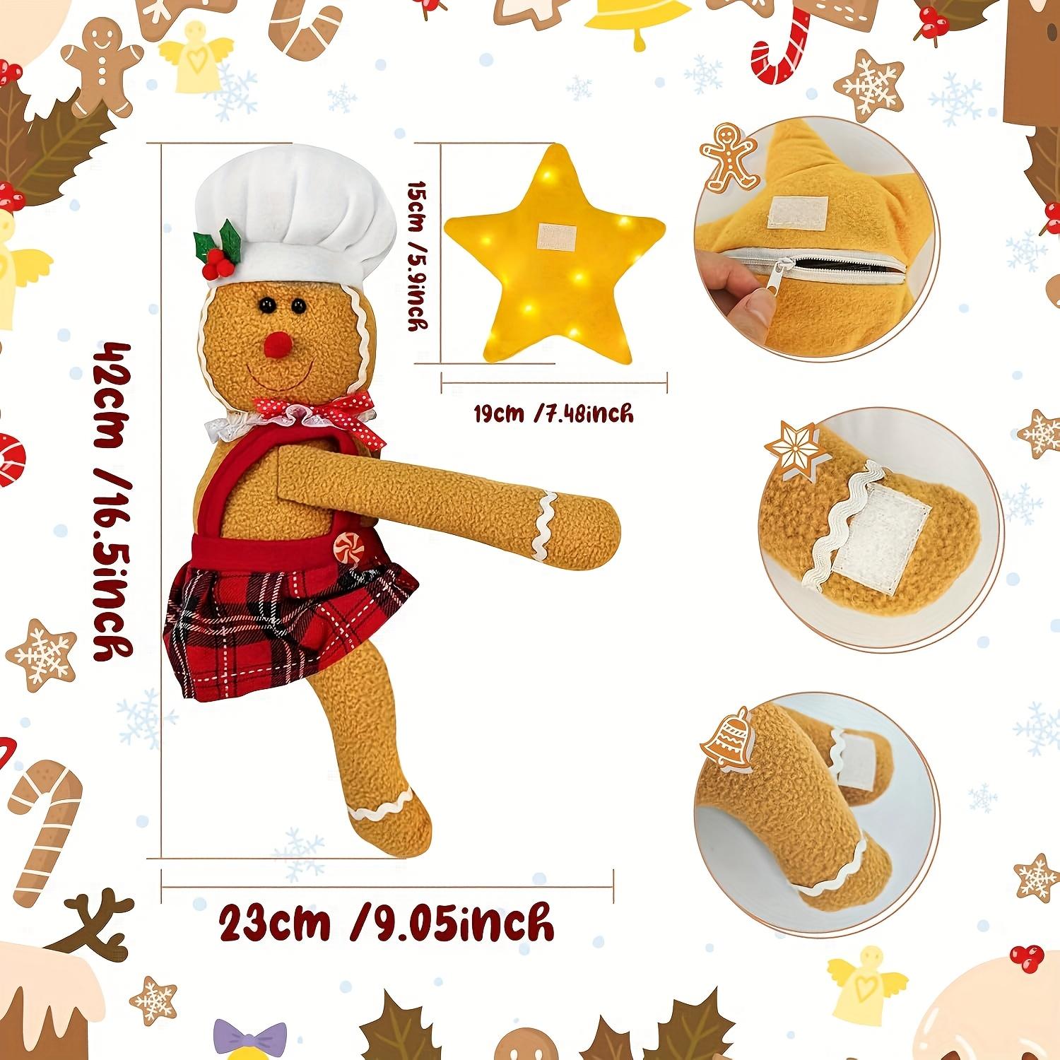 

1 шт. Пряничный человечек Верхушка для рождественской елки, Подходит для различных украшений на верхушку рождественской елки, Идеально для рождественских украшений оранжевый