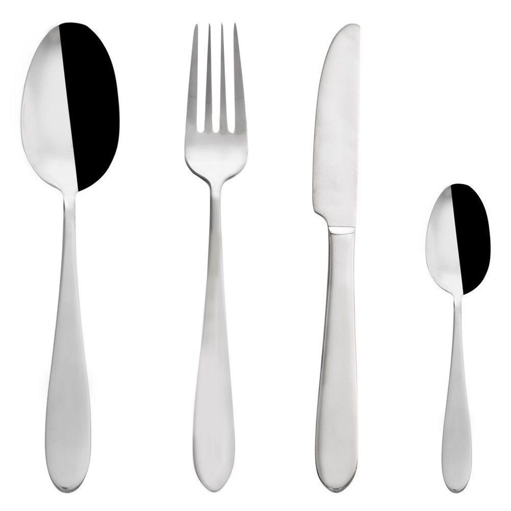 Steel Cutlery Set For 6 People, 24 Pieces.
