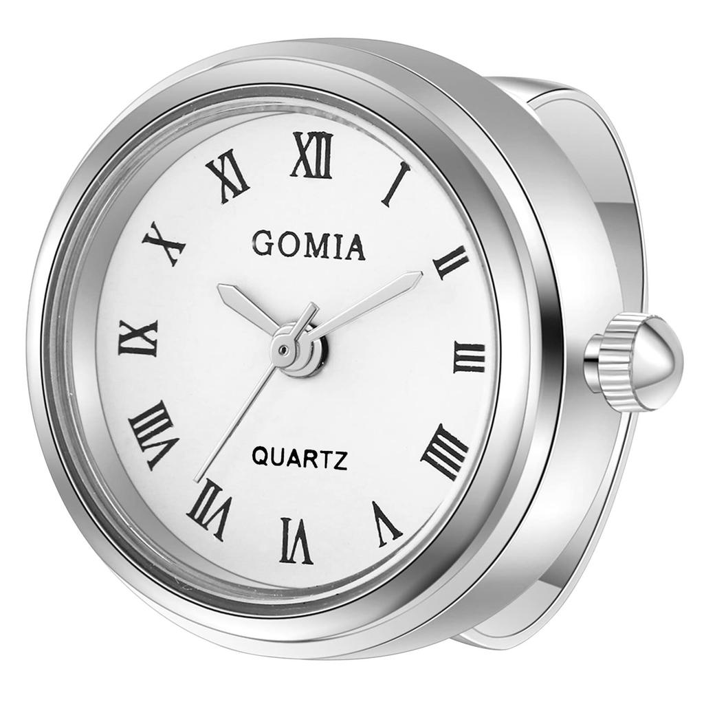 Ring Watch, Women's, Free Size, 3ATM Waterproof, Roman Analog, Fashion Accessory, Silver